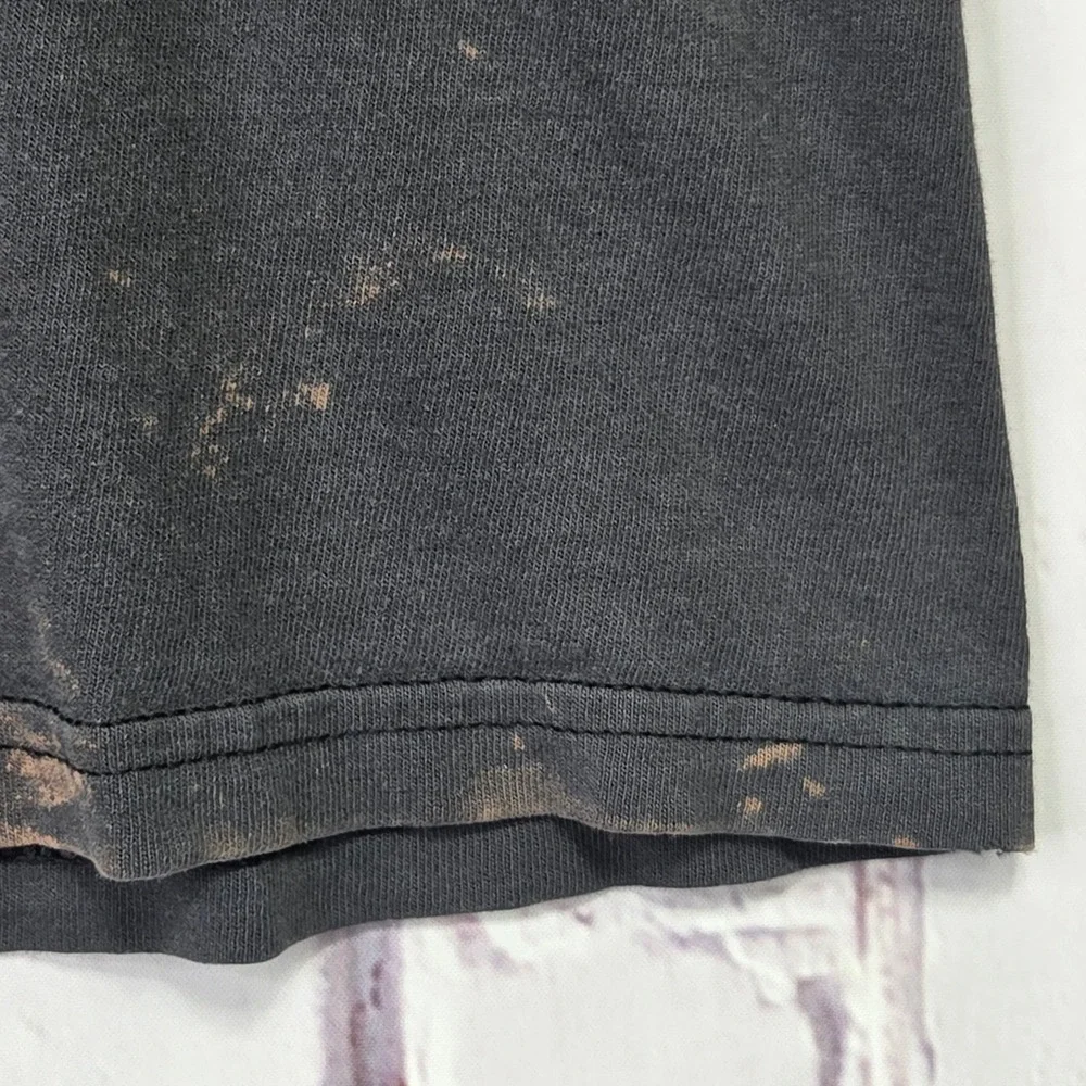 Vintage Nike Air T-Shirt Mens Black Single Stitch Bleached Distressed Thrashed M